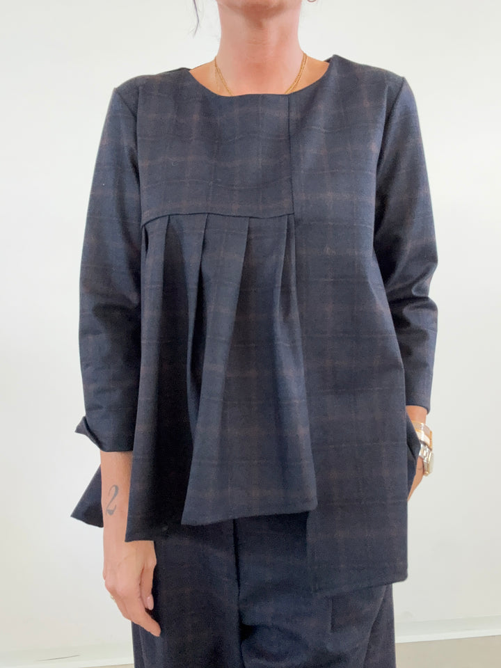 SET LORELLA CHECK BLU NOTTE