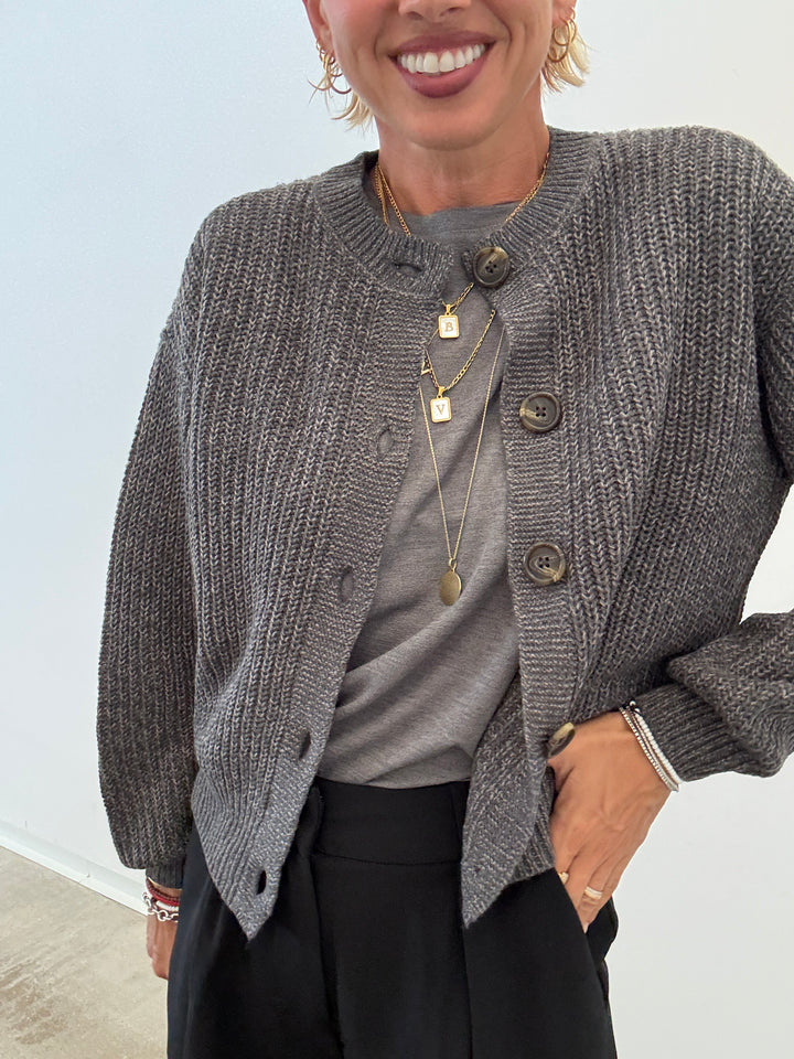 CARDIGAN LEA GRIGIO MELANGE