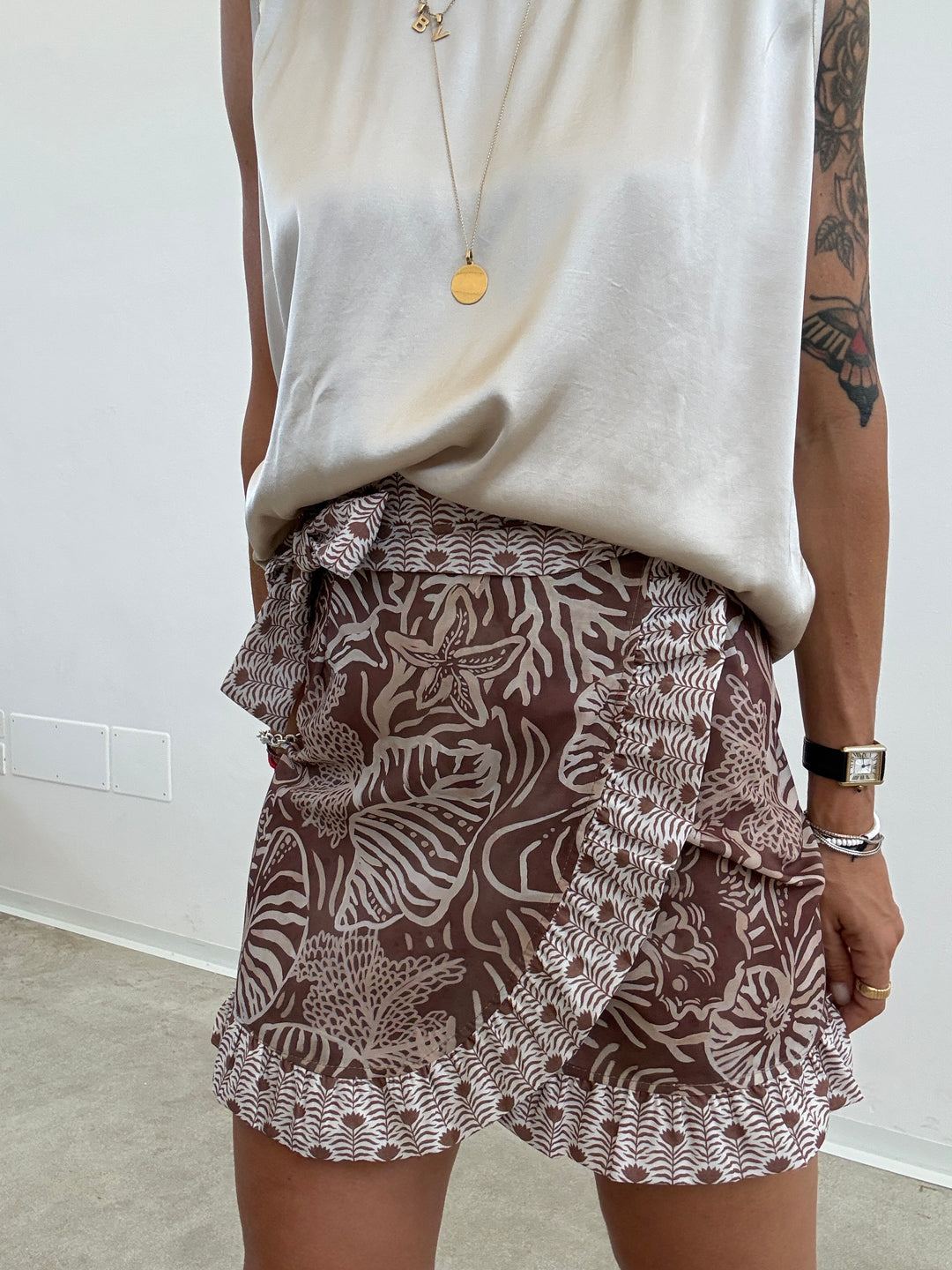MINIGONNA PAREO CONCHIGLIE BEIGE