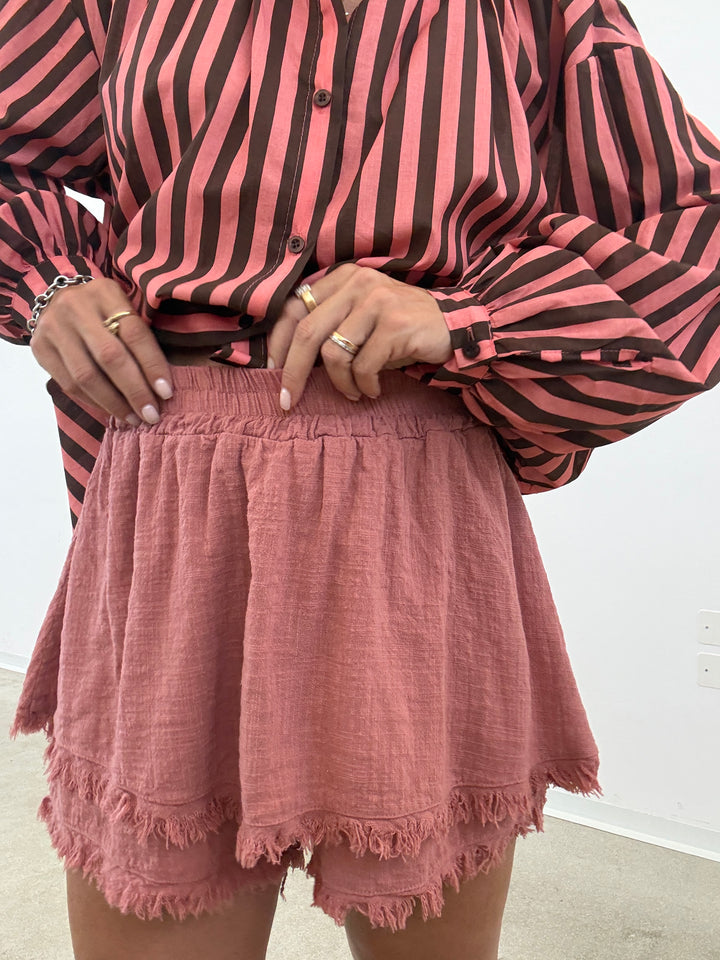 SHORTS GARZA OLD ROSE