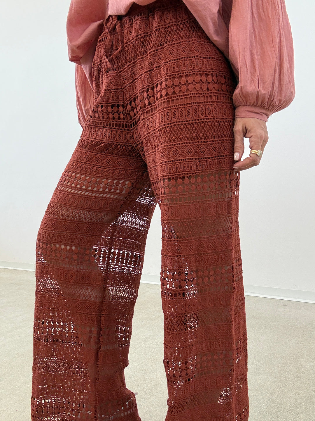 PANTALONE CROCHET MATTONE