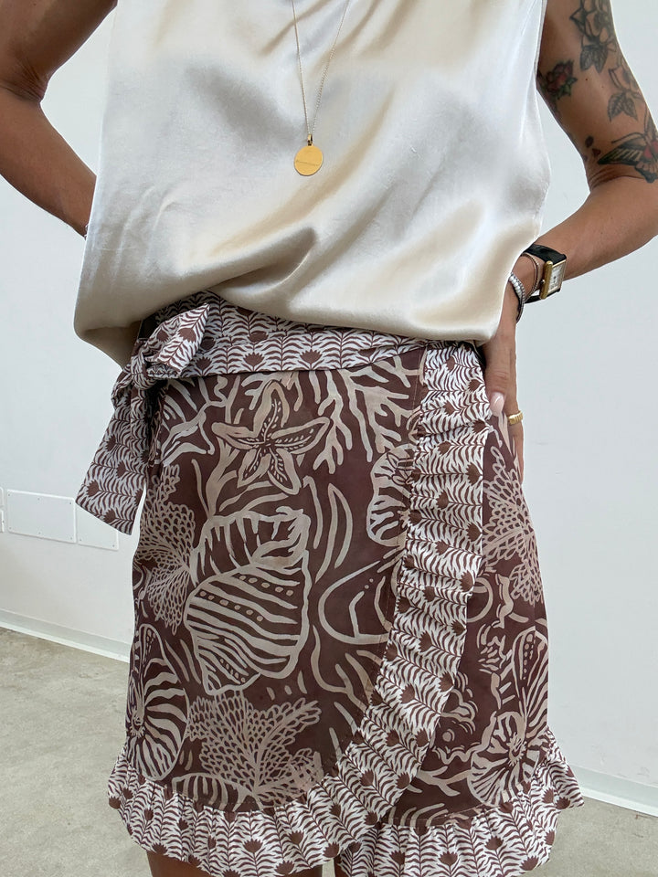 MINIGONNA PAREO CONCHIGLIE BEIGE