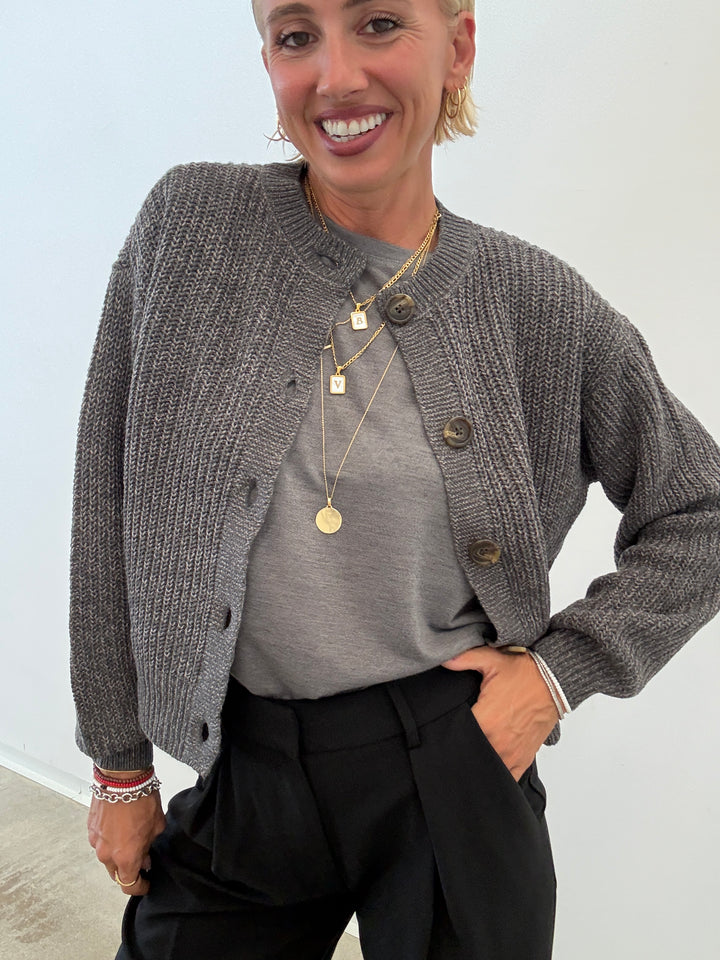 CARDIGAN LEA GRIGIO MELANGE