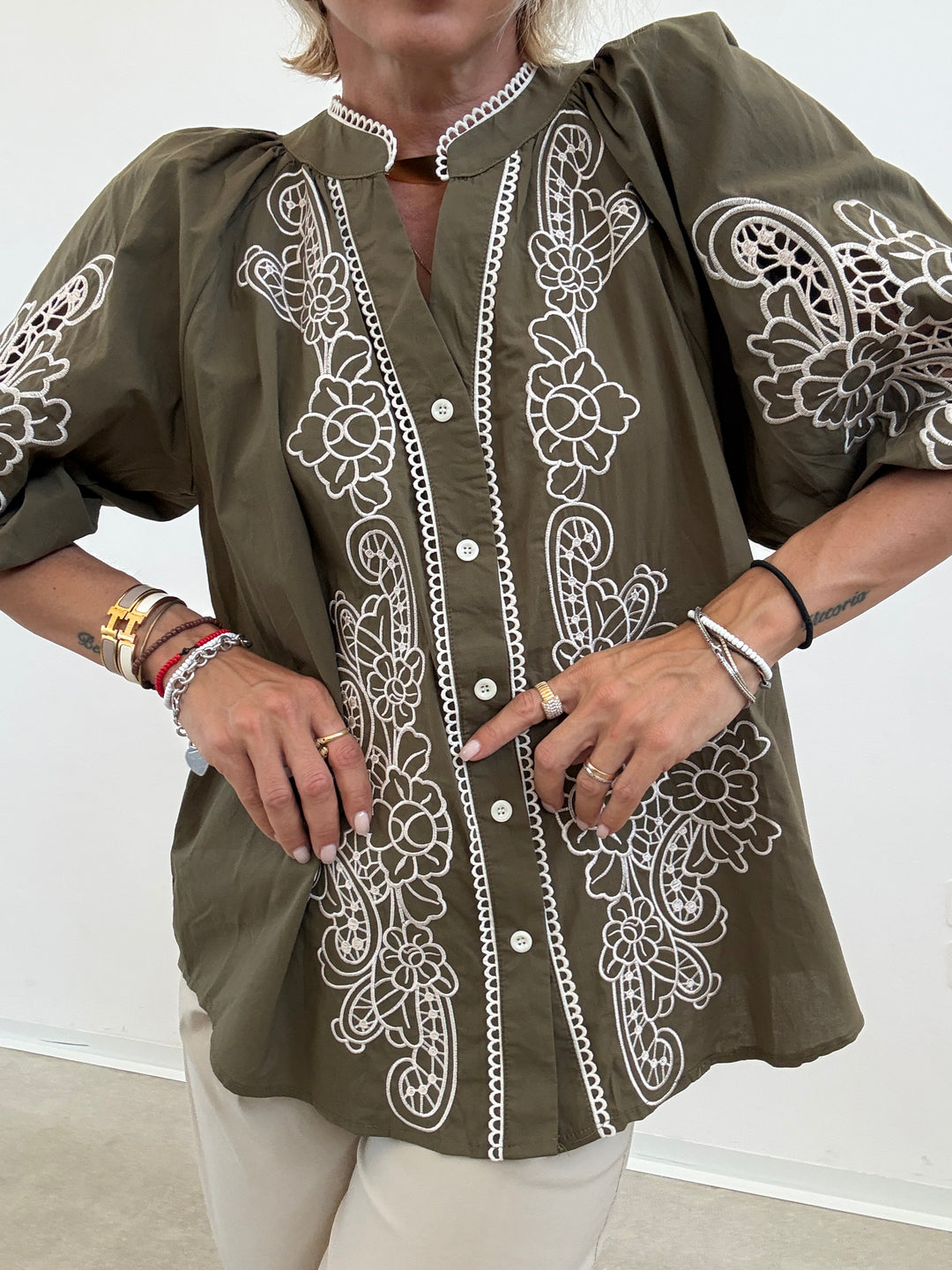 CAMICIA LUISA RICAMO MILI