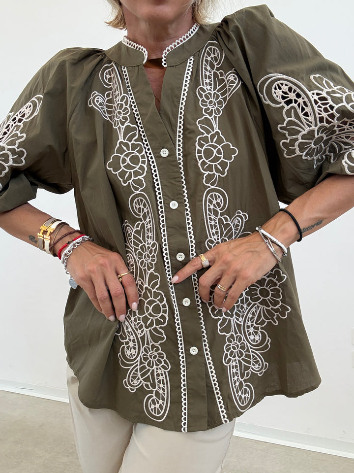 CAMICIA LUISA RICAMO MILI