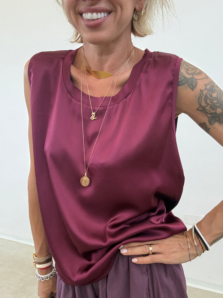 CANOTTA SATIN BORGOGNA