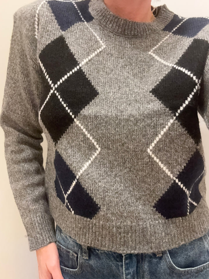 PULL ARIANNA ROMBI DARK GREY