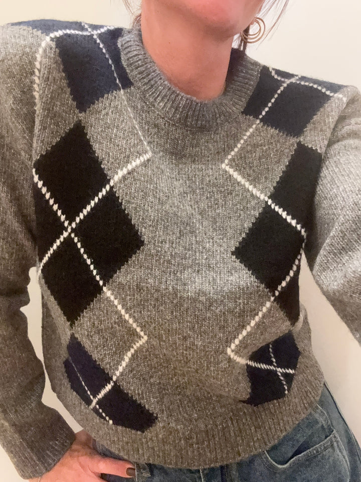 PULL ARIANNA ROMBI DARK GREY