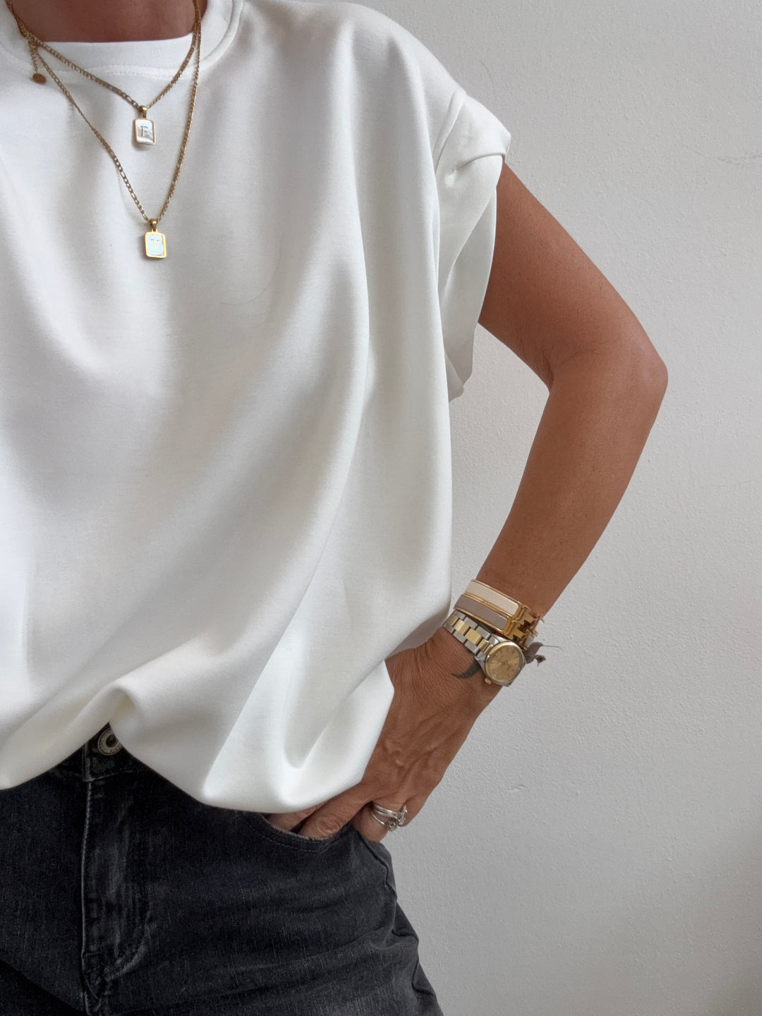 TSHIRT BRENDA NEOPRENE LATTE
