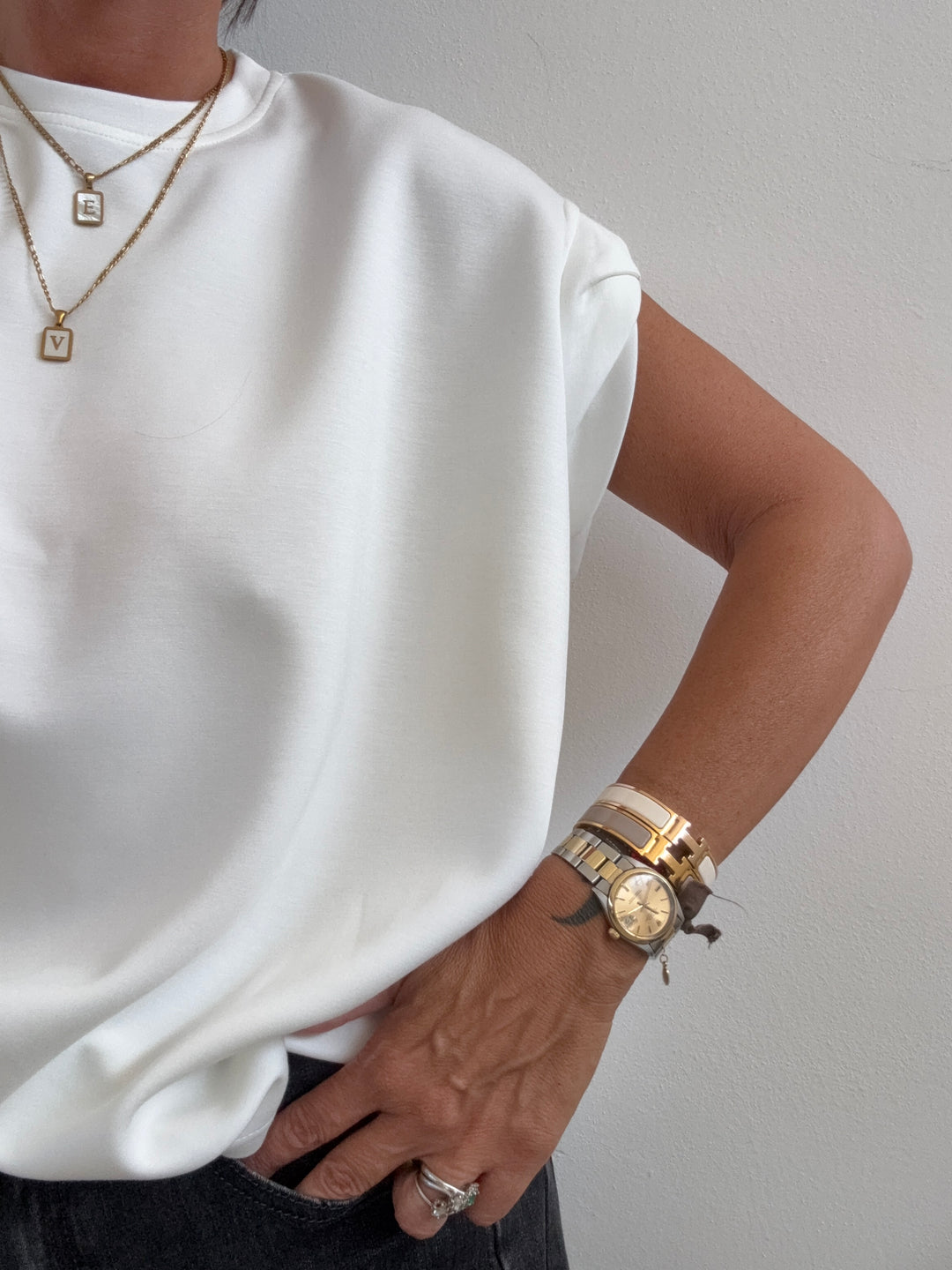 TSHIRT BRENDA NEOPRENE LATTE