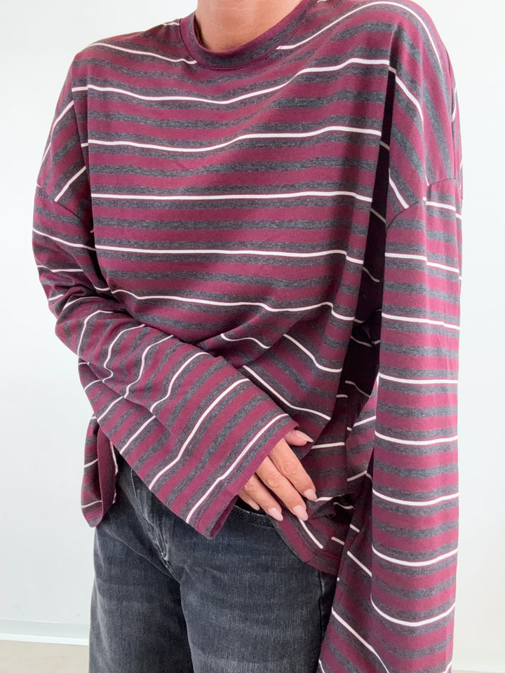 TSHIRT MARINA RIGA BORDEAUX/ANTRACITE