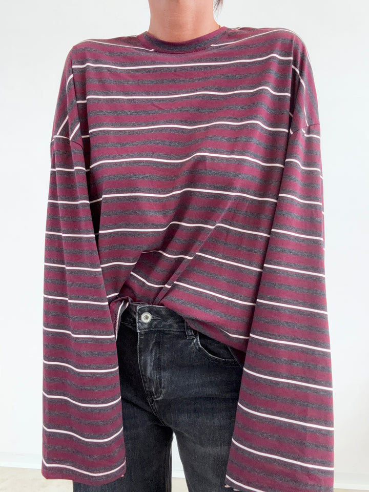 TSHIRT MARINA RIGA BORDEAUX/ANTRACITE