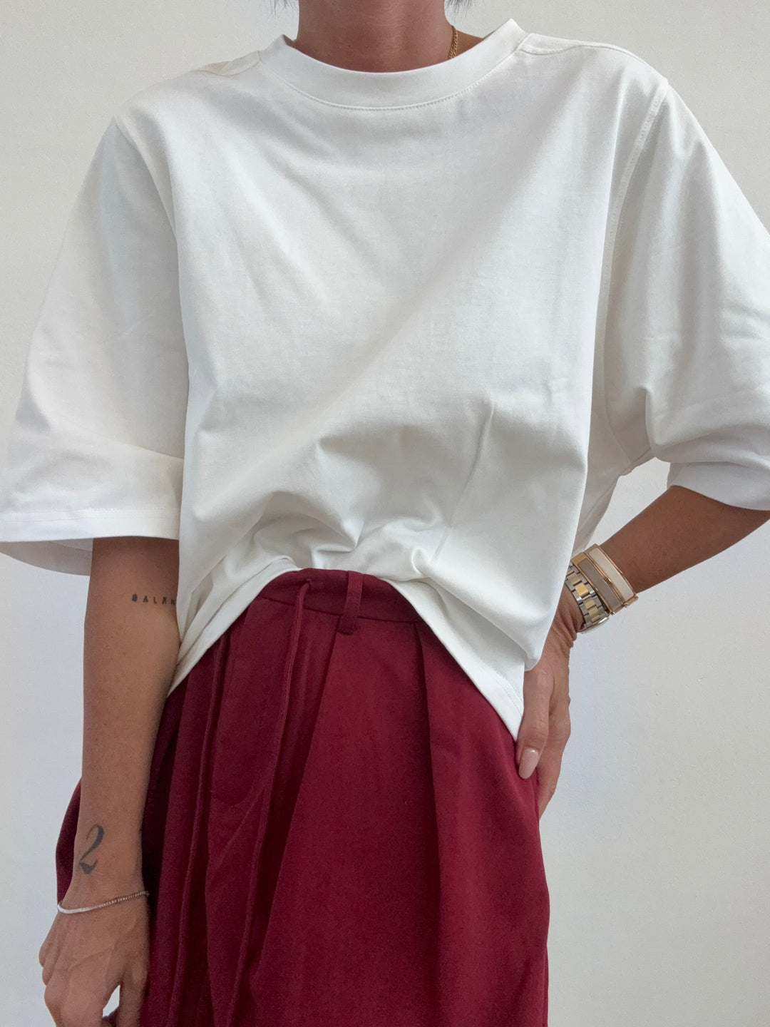 TSHIRT STAR COTONE BIANCO