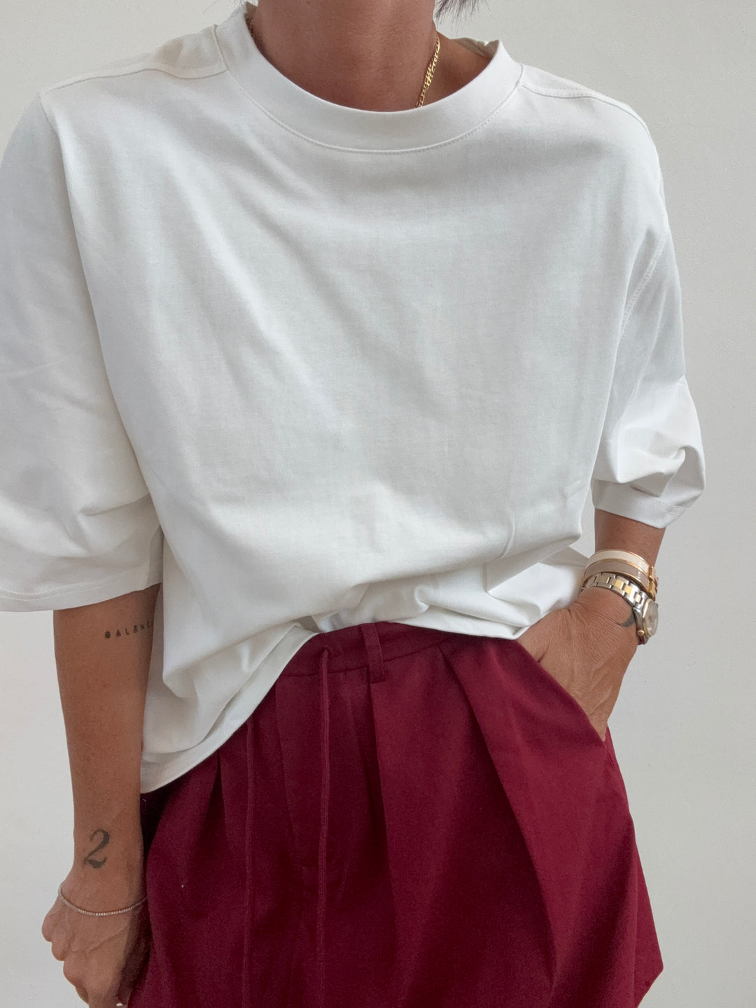 TSHIRT STAR COTONE BIANCO