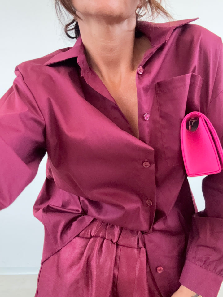 CAMICIA SPALLINE BORGOGNA