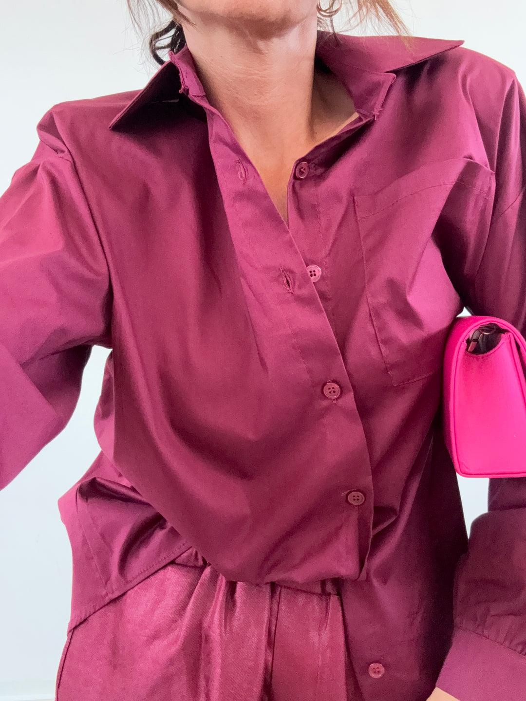 CAMICIA SPALLINE BORGOGNA