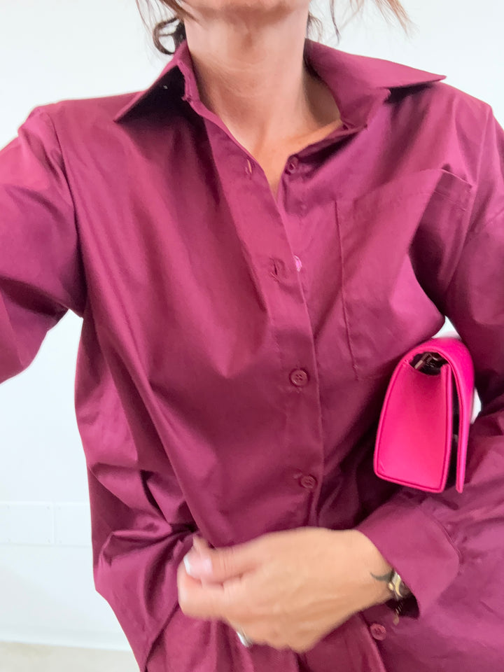 CAMICIA SPALLINE BORGOGNA