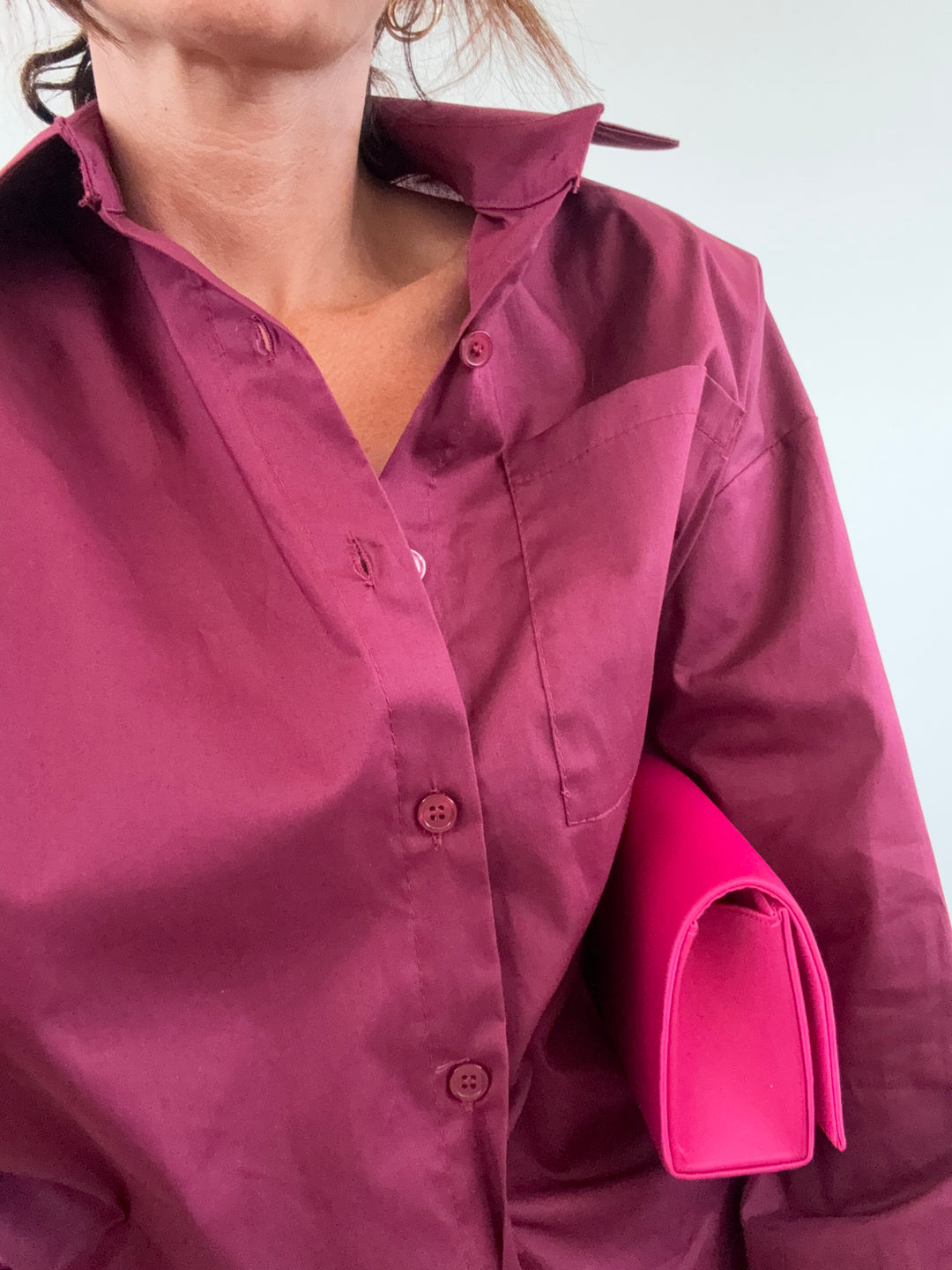 CAMICIA SPALLINE BORGOGNA