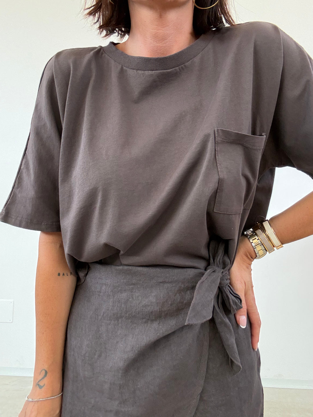 TSHIRT SCATOLA COTTON MORO