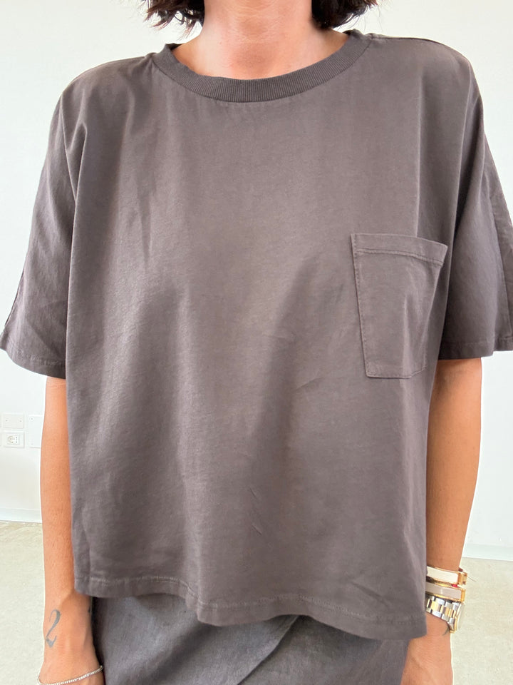 TSHIRT SCATOLA COTTON MORO
