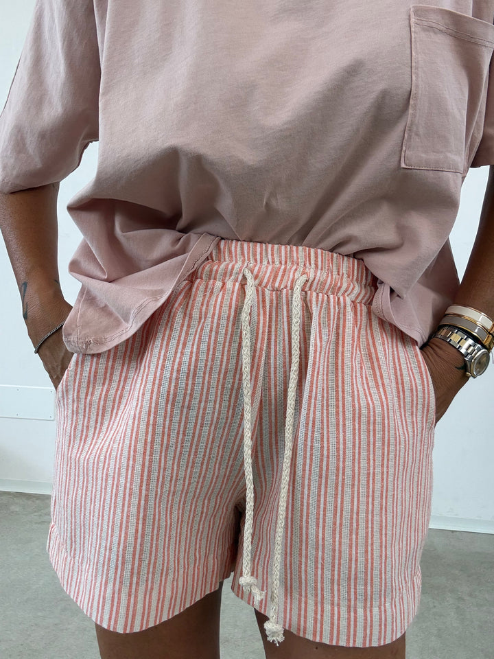 SHORTS RIGA ARANCIO AVORIO