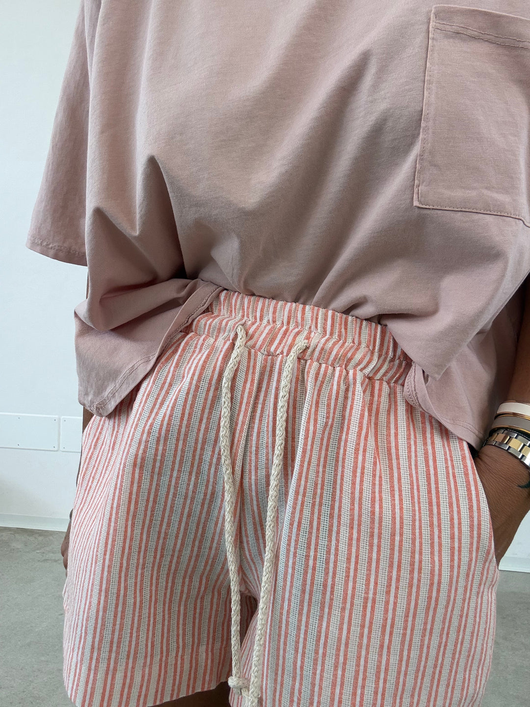 SHORTS RIGA ARANCIO AVORIO