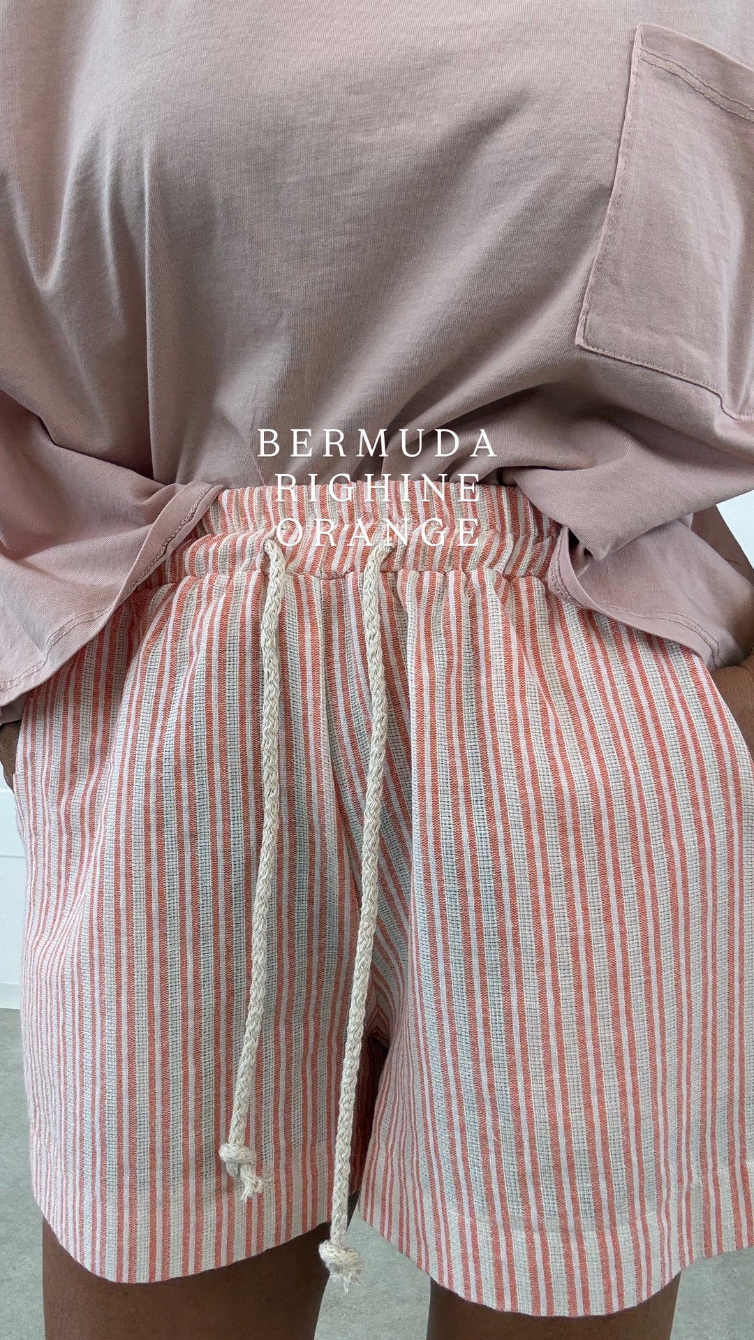 SHORTS RIGA ARANCIO AVORIO