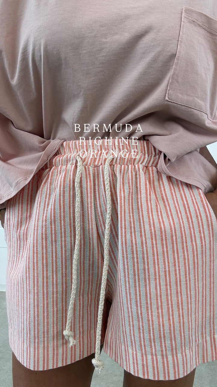 SHORTS RIGA ARANCIO AVORIO