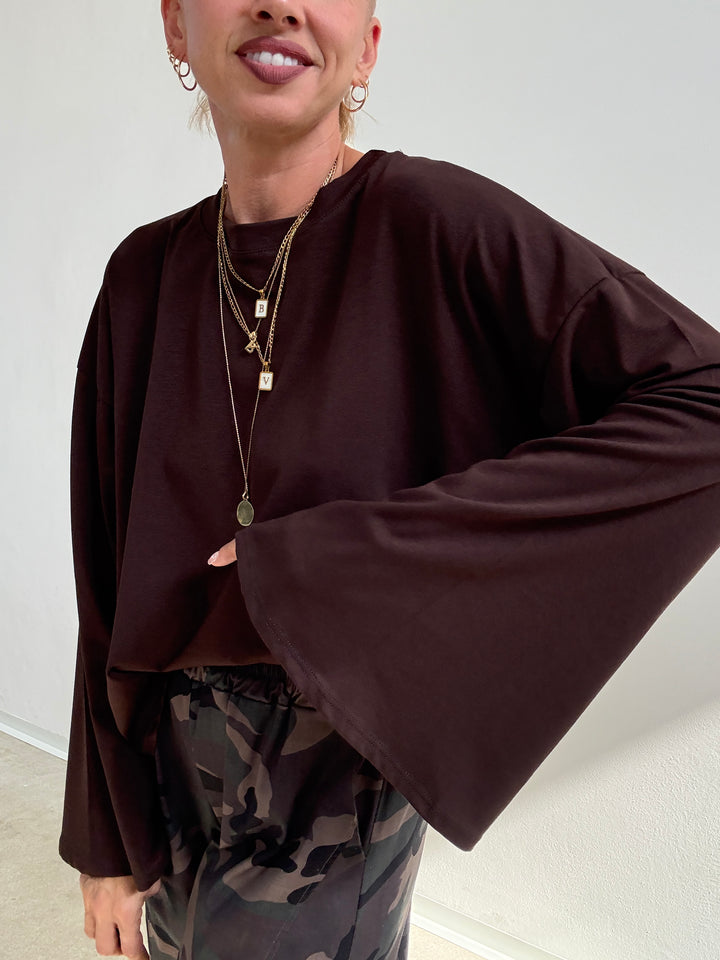 TSHIRT CAMILLA CIOCCOLATO