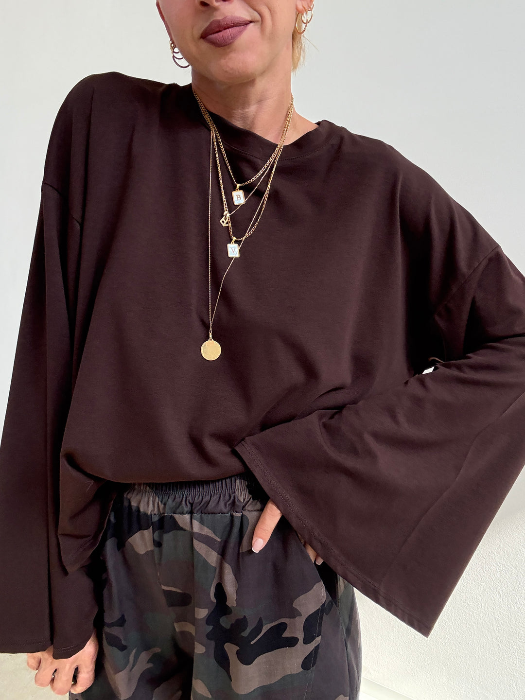 TSHIRT CAMILLA CIOCCOLATO