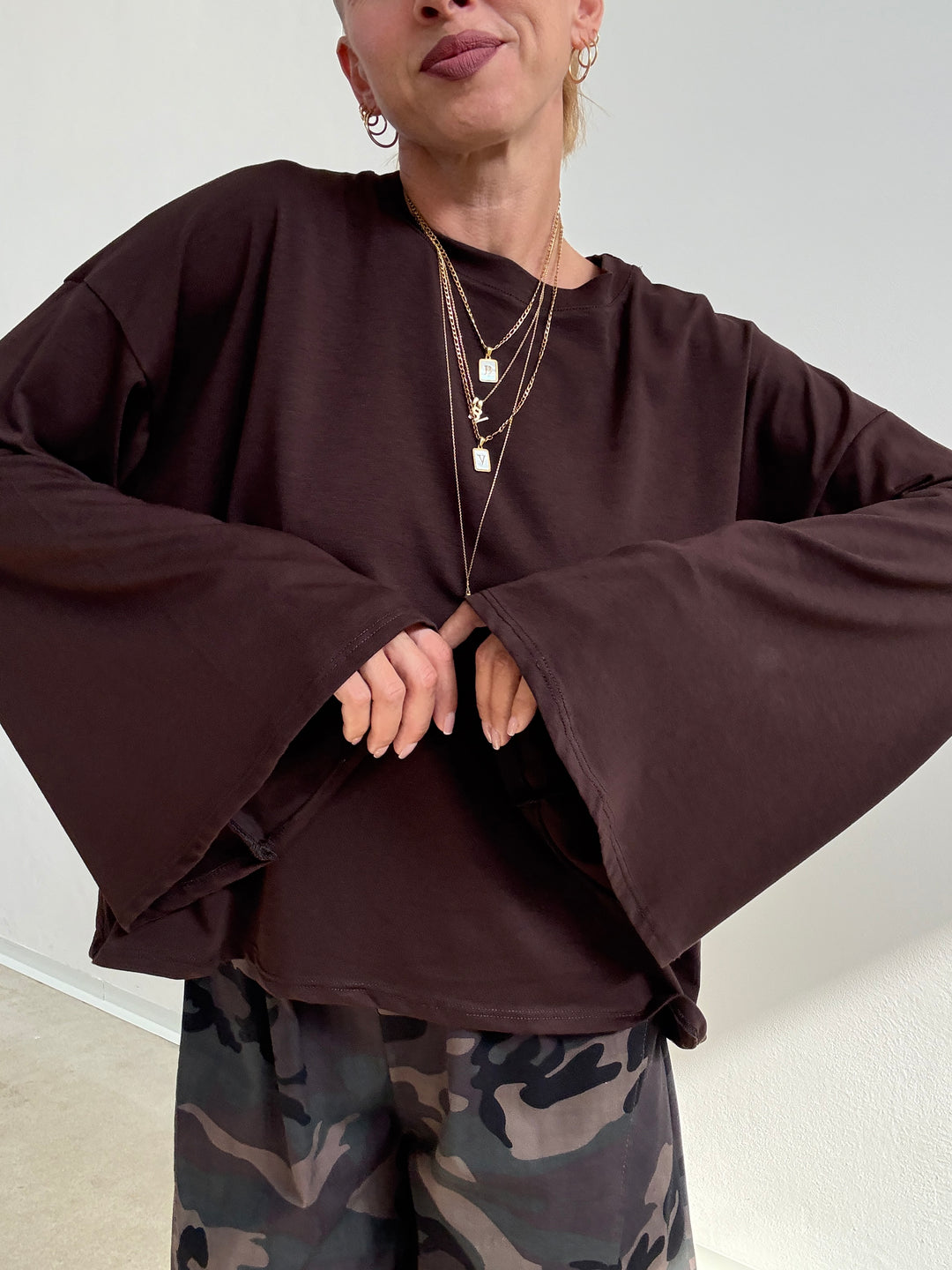 TSHIRT CAMILLA CIOCCOLATO