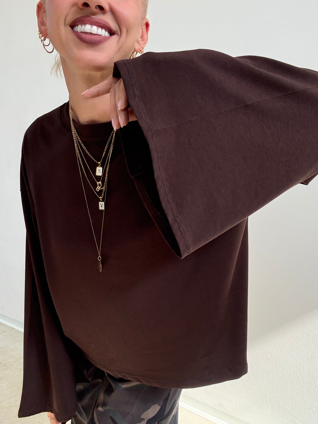 TSHIRT CAMILLA CIOCCOLATO