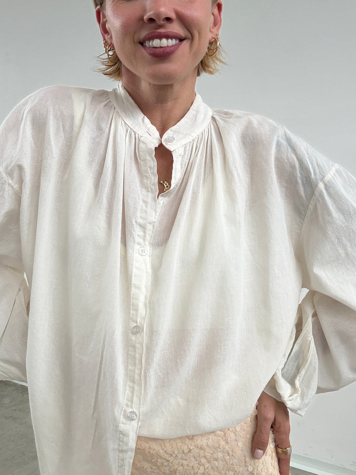 CAMICIA MUSSOLA LATTE