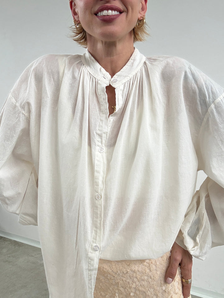 CAMICIA MUSSOLA LATTE