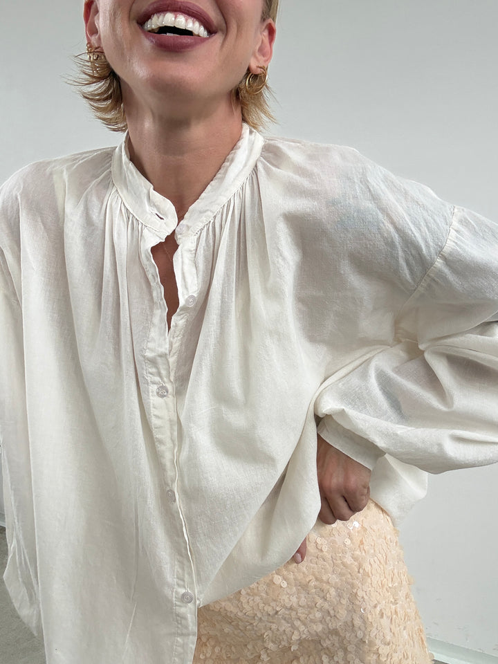 CAMICIA MUSSOLA LATTE
