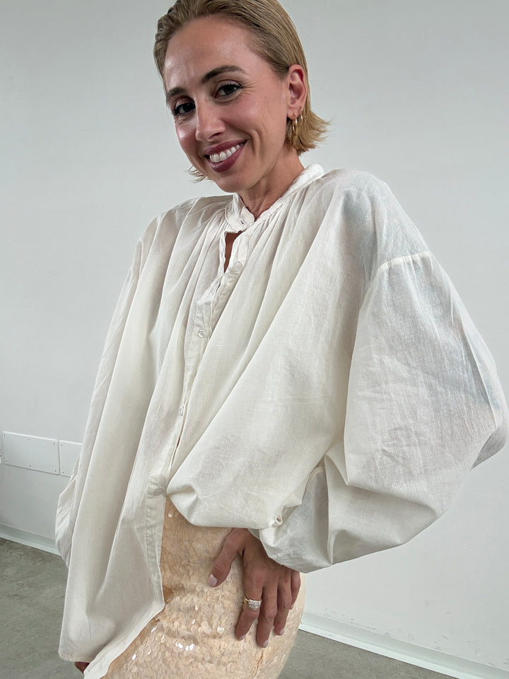 CAMICIA MUSSOLA LATTE