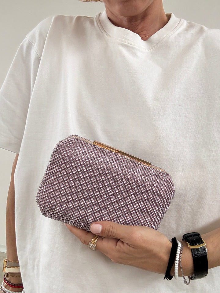 POCHETTE STRASS LILLA