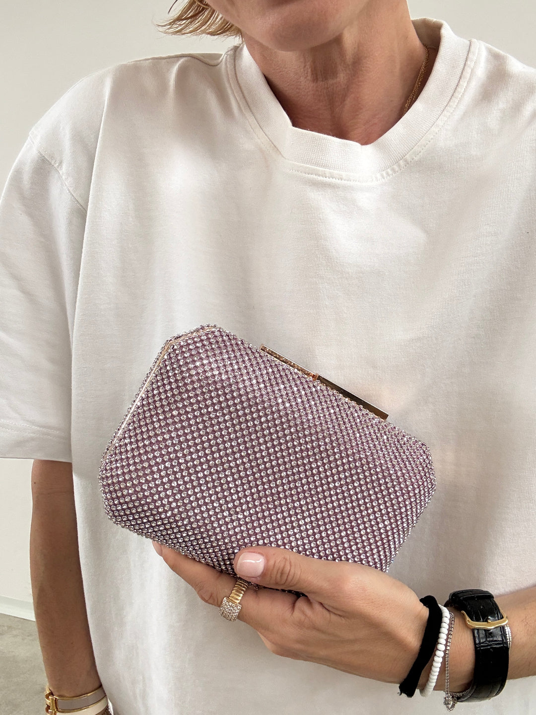 POCHETTE STRASS LILLA