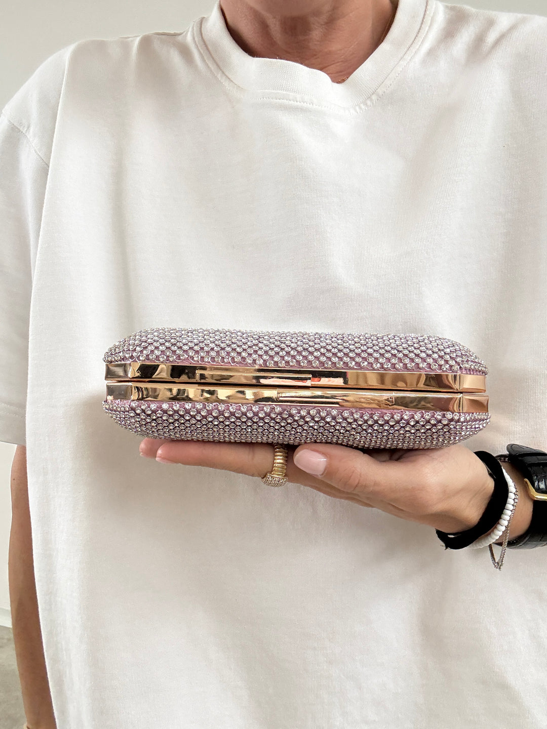 POCHETTE STRASS LILLA