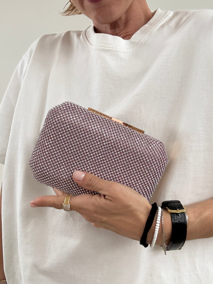 POCHETTE STRASS LILLA