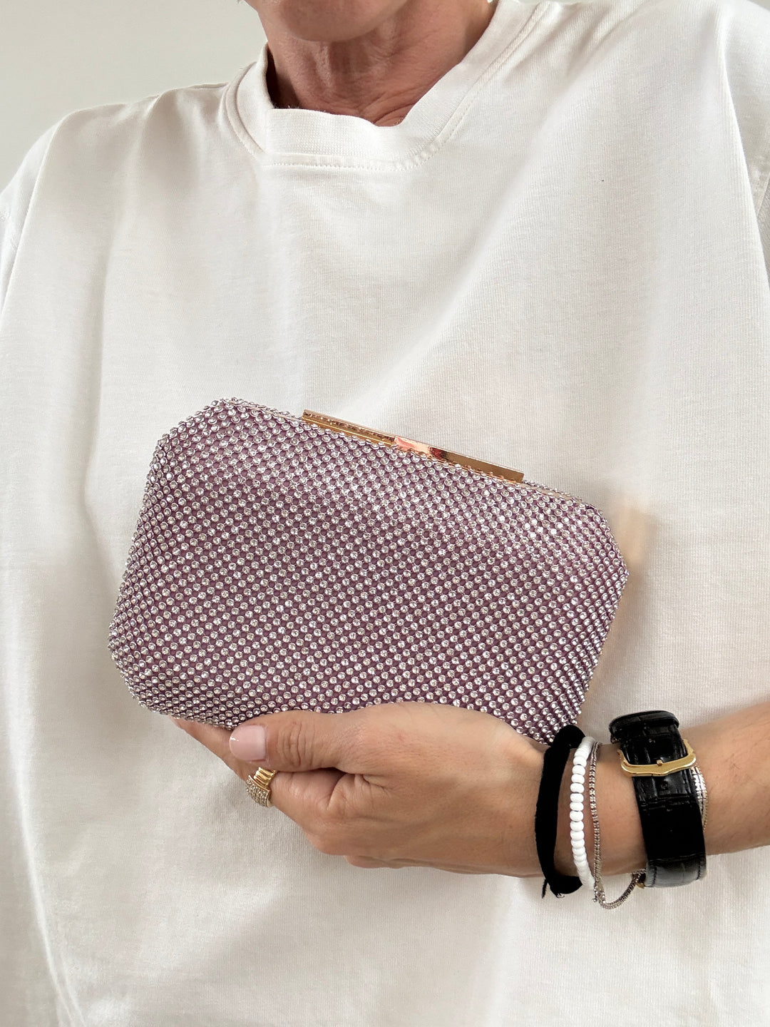 POCHETTE STRASS LILLA