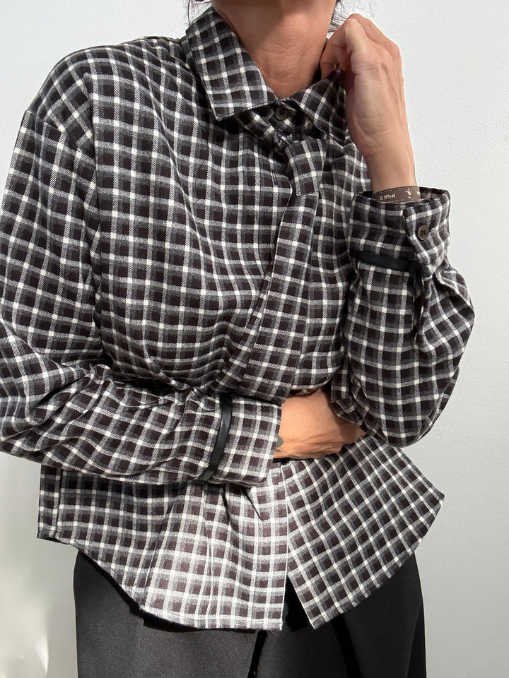 CAMICIA CRAVATTINO BIANCO/NERO