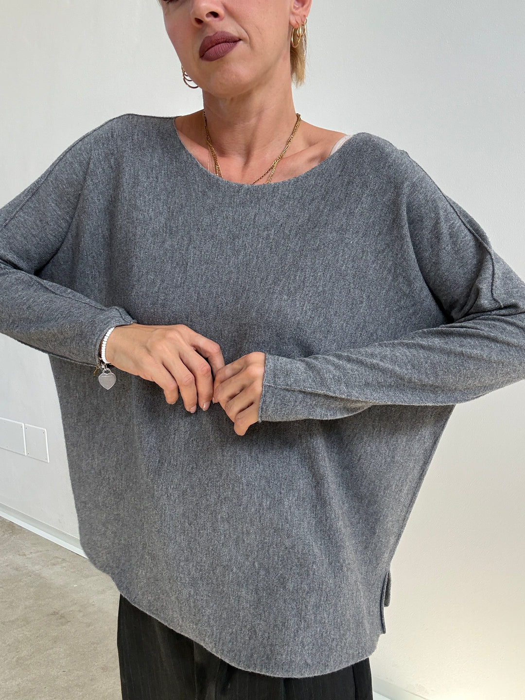 PULL SILVIA SCATOLA GRIGIO