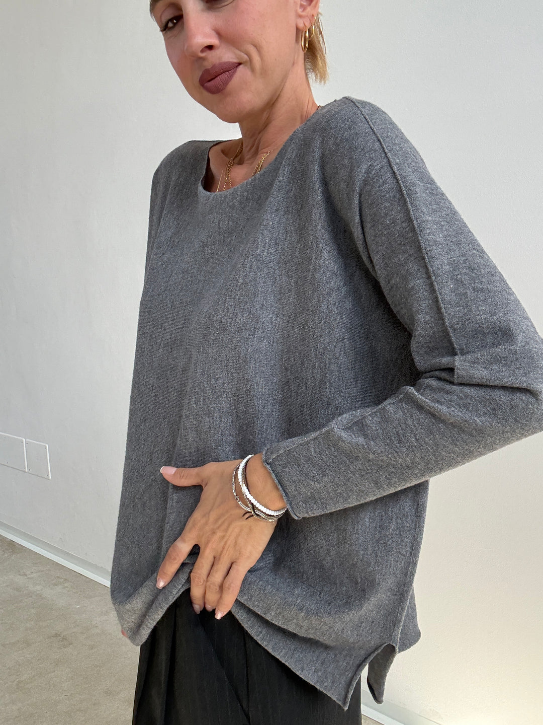 PULL SILVIA SCATOLA GRIGIO