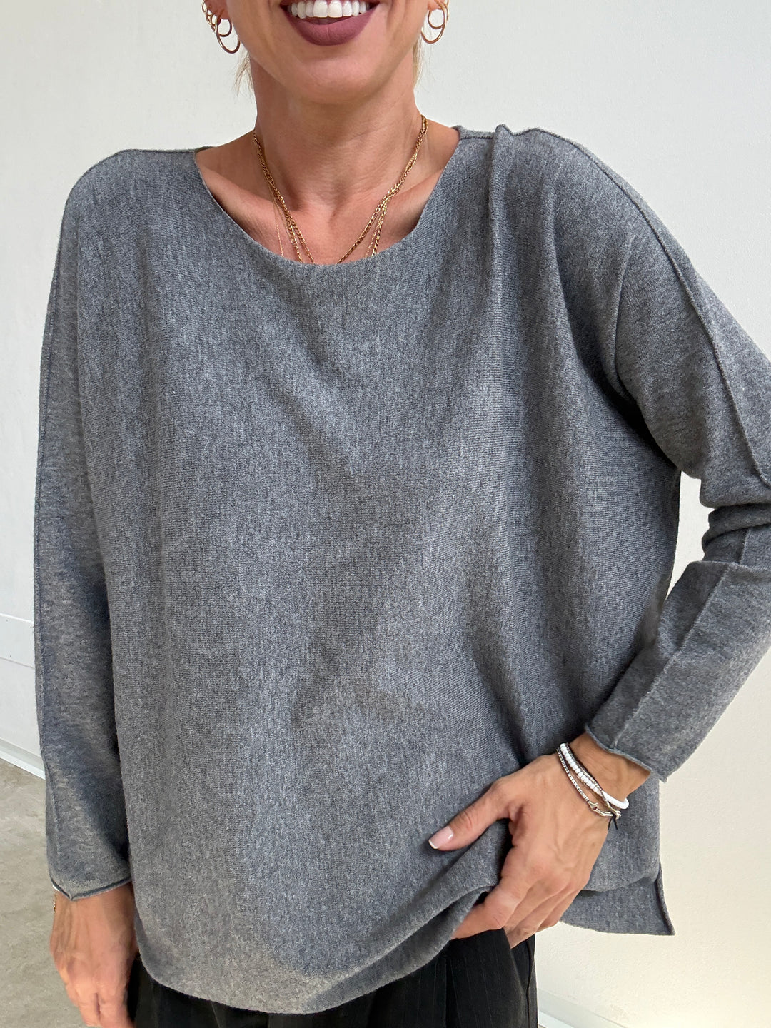 PULL SILVIA SCATOLA GRIGIO