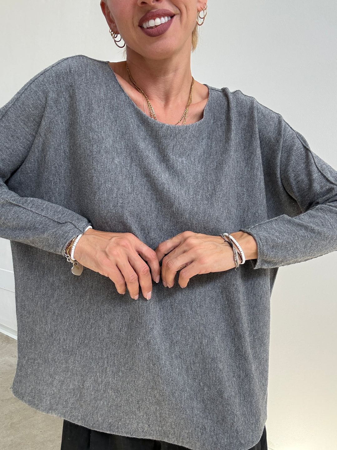 PULL SILVIA SCATOLA GRIGIO