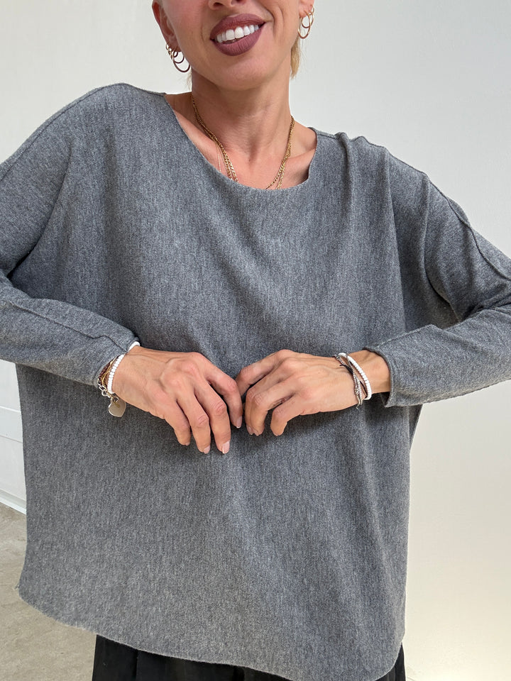 PULL SILVIA SCATOLA GRIGIO