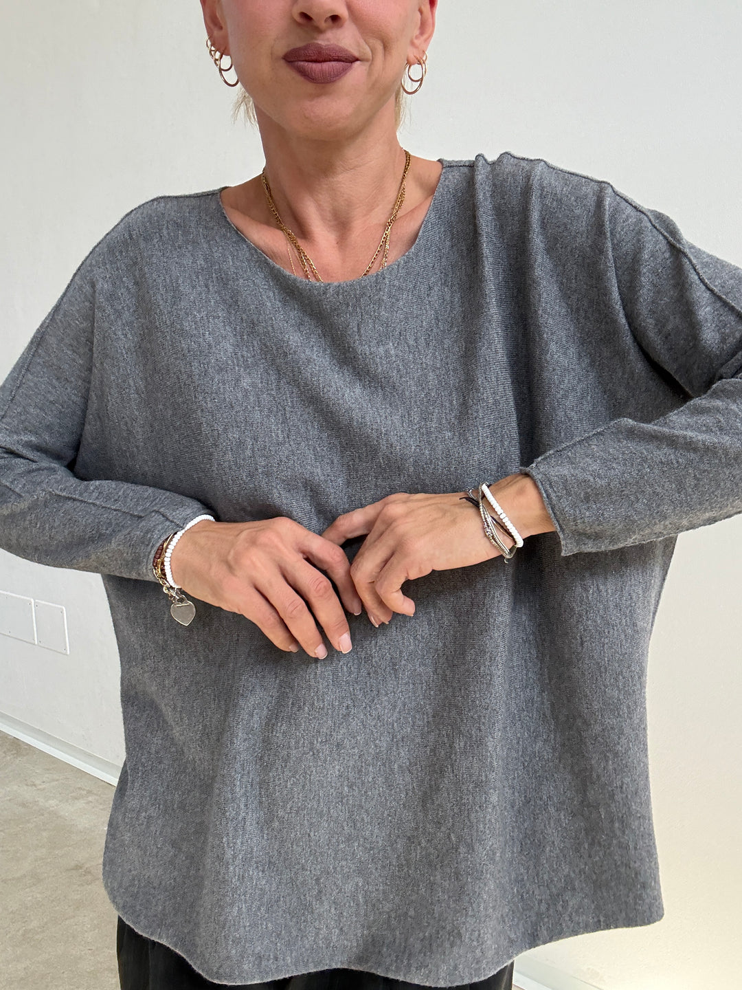 PULL SILVIA SCATOLA GRIGIO