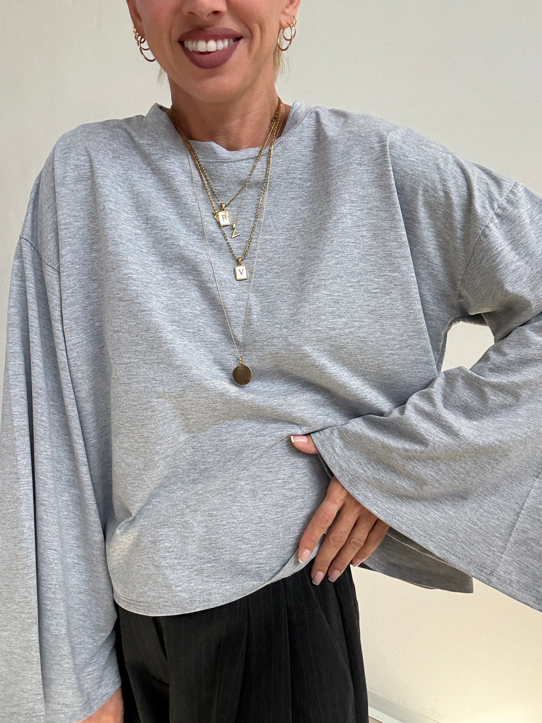TSHIRT CAMILLA GRIGIO MELANGE