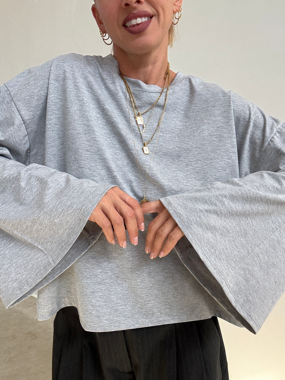 TSHIRT CAMILLA GRIGIO MELANGE